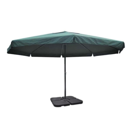 vidaXL Parasol met draagbare voet aluminium (groen) afbeelding2 - 1