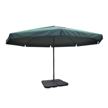 vidaXL Parasol met draagbare voet aluminium (groen) afbeelding2 - 1