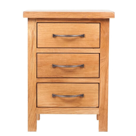 vidaXL Nachtkastje met 3 lades 40x30x54 cm massief eikenhout afbeelding2 - 1