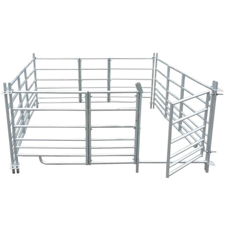 vidaXL Schaapskooi 4 panelen 183x183x92 cm gegalvaniseerd staal afbeelding2 - 1