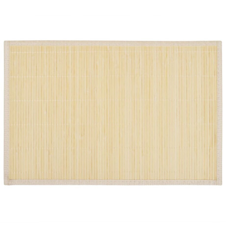 vidaXL 6 Placemats bamboe 30 x 45 cm natuurlijk afbeelding2 - 1