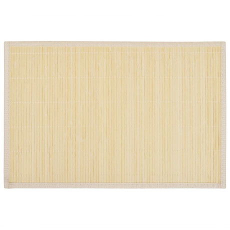 vidaXL 6 Placemats bamboe 30 x 45 cm natuurlijk afbeelding2 - 1