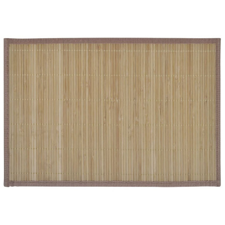 vidaXL 6 st Placemats 30x45 cm bamboe bruin afbeelding2 - 1