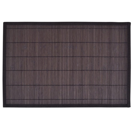 vidaXL 6 Placemats bamboe 30 x 45 cm donkerbruin afbeelding2 - 1