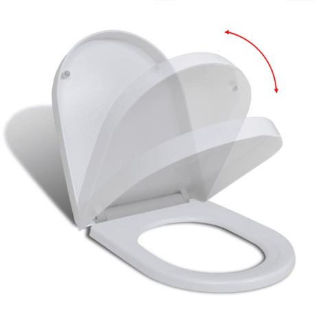 vidaXL Toiletbril soft-close met quick-release ontwerp vierkant wit afbeelding2 - 1