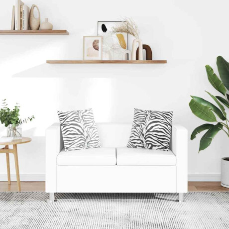 vidaXL Tweezitsbank kunstleer wit afbeelding2 - 1