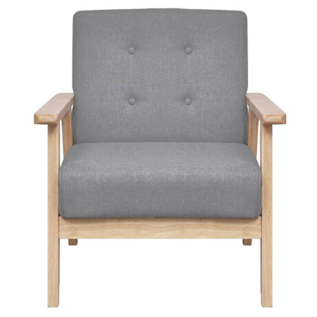 vidaXL Fauteuil stof lichtgrijs afbeelding2 - 1