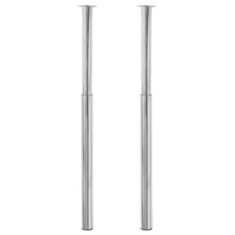vidaXL Tafelpoten telescopisch 710-1100 mm chroom 2 st afbeelding2 - 1