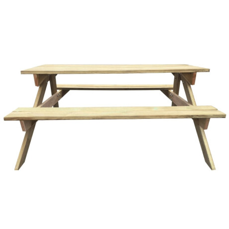vidaXL Picknicktafel 150x135x71,5 cm hout afbeelding2 - 1