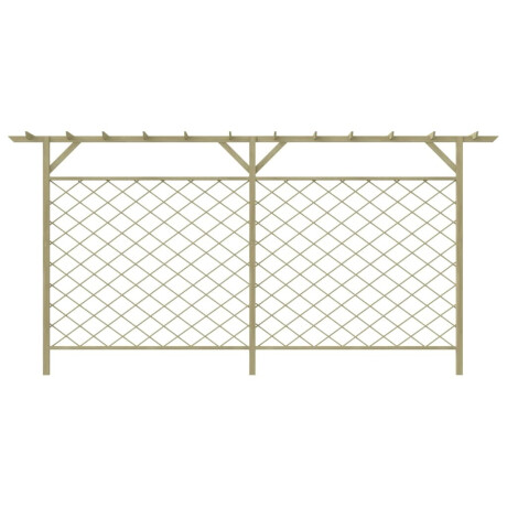 vidaXL Tuinhek met latwerk en pergola hout afbeelding2 - 1