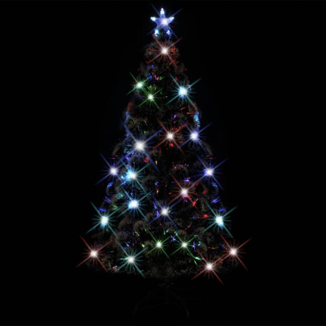 vidaXL Kerstboom met LED en standaard 150 cm glasvezel afbeelding2 - 1