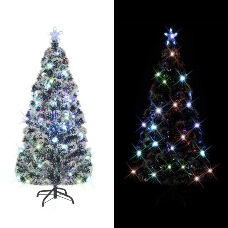 vidaXL Voorverlichte kerstboom met standaard en LED 180 cm glasvezel afbeelding2 - 1