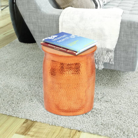 vidaXL Krukje/bijzettafeltje gehamerd aluminium brons/koperkleurig afbeelding2 - 1
