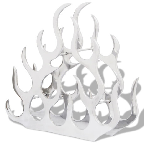 vidaXL Wijnrek voor 11 flessen aluminium zilverkleurig afbeelding2 - 1