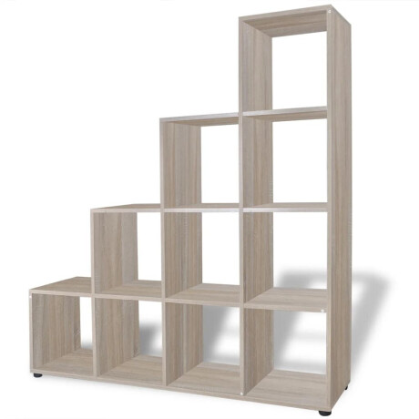 vidaXL Boekenkast/presentatiemeubel trapvormig 142 cm eikenkleur afbeelding2 - 1