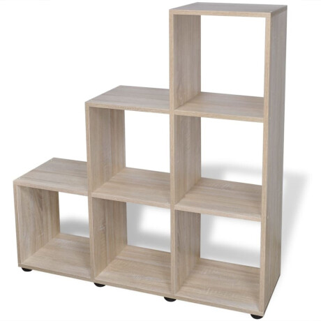 vidaXL Boekenkast/presentatiemeubel trapvormig 107 cm eikenkleur afbeelding2 - 1