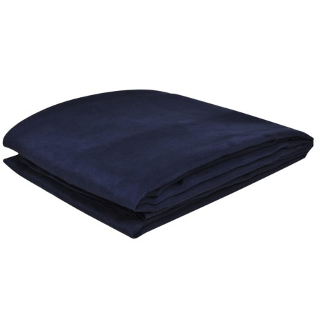 vidaXL Bankhoes microsuede marineblauw 140 x 210 cm afbeelding2 - 1