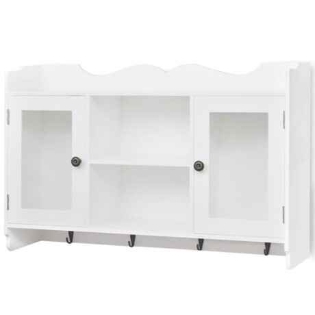 vidaXL Wandschap voor boeken/DVD's MDF wit afbeelding2 - 1