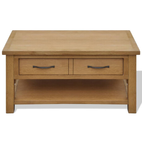 vidaXL Salontafel 88x53x45 cm massief eikenhout afbeelding2 - 1