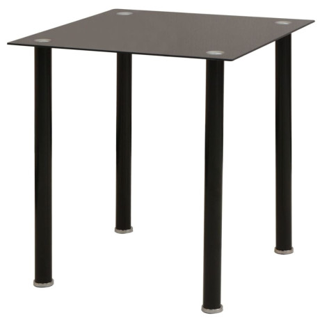 vidaXL Eetkamerset tafel en stoel zwart 3-delig afbeelding2 - 1
