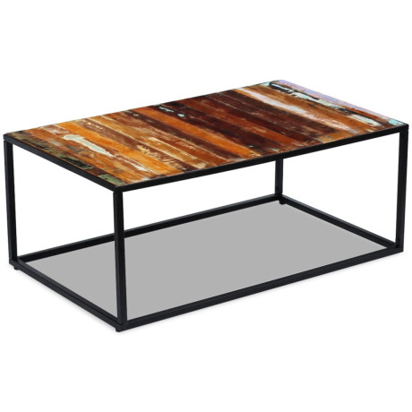 vidaXL Salontafel 100x60x40 cm massief gerecycled hout afbeelding2 - 1