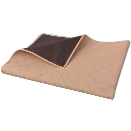 vidaXL Picknickkleed 100x150 cm beige en bruin afbeelding2 - 1