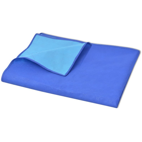 vidaXL Picknickkleed 100x150 cm blauw en lichtblauw afbeelding2 - 1