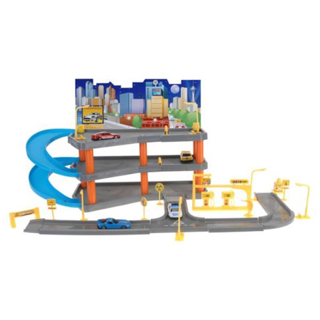 Tender Toys Speelgoedset met 4 auto's 62x31x33 cm grijs en blauw afbeelding2 - 1