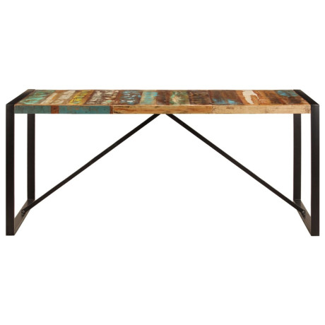 vidaXL Eettafel 180x90x75 cm massief gerecycled hout afbeelding2 - 1