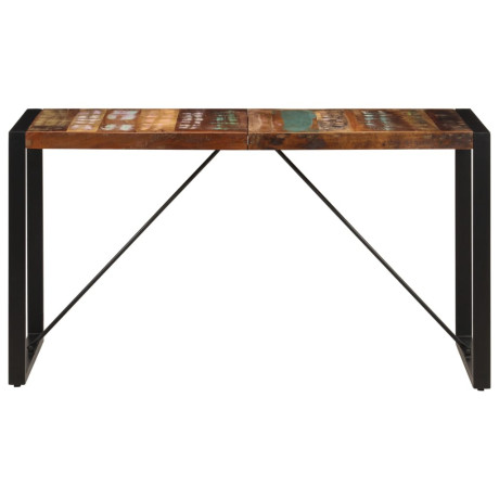 vidaXL Eettafel 140x70x75 cm massief gerecycled hout afbeelding2 - 1