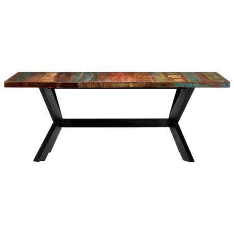 vidaXL Eettafel 200x100x75 cm massief gerecycled hout afbeelding2 - 1