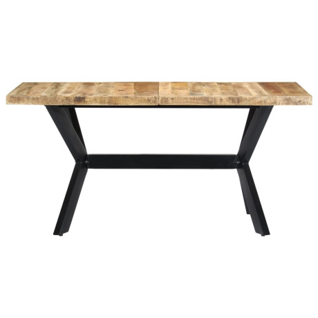 vidaXL Eettafel 140x70x75 cm massief ruw mangohout afbeelding2 - 1