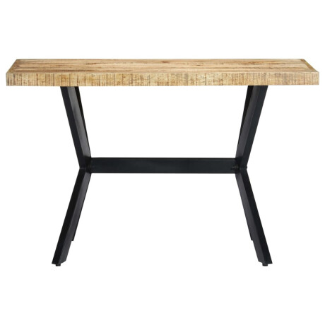 vidaXL Eettafel 120x60x75 cm massief ruw mangohout afbeelding2 - 1