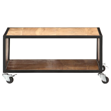 vidaXL Salontafel 70x70x32 cm massief acaciahout afbeelding2 - 1