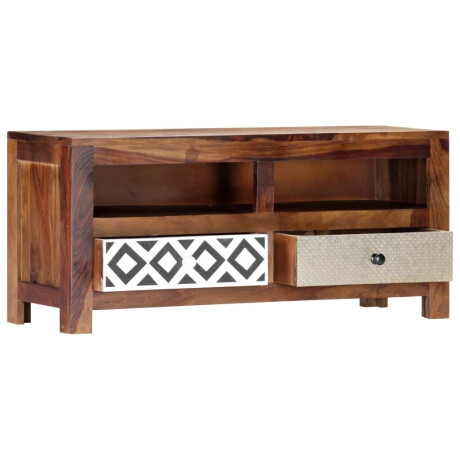 vidaXL Tv-meubel 90x30x40 cm massief acaciahout afbeelding2 - 1