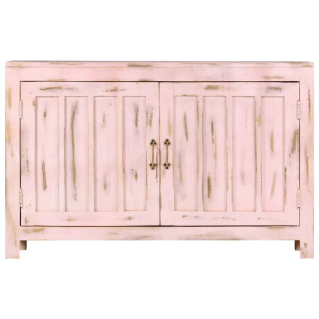 vidaXL Dressoir 110x35x70 cm massief mangohout lichtroze afbeelding2 - 1