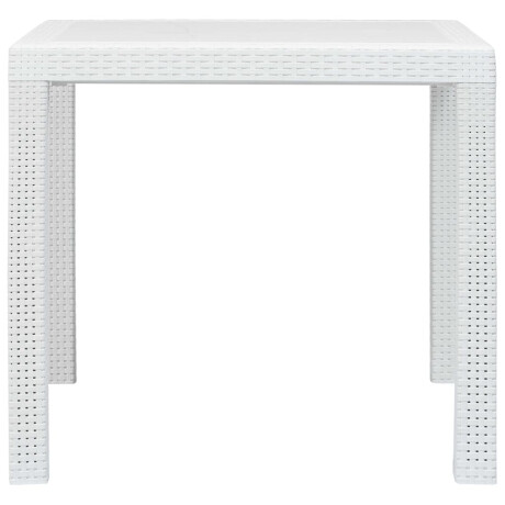 vidaXL Tuintafel 79x79x72 cm rattan-look kunststof wit afbeelding2 - 1