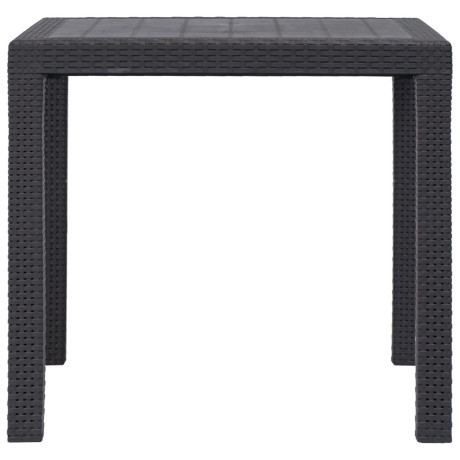 vidaXL Tuintafel 79x79x72 cm rattan-look kunststof bruin afbeelding2 - 1