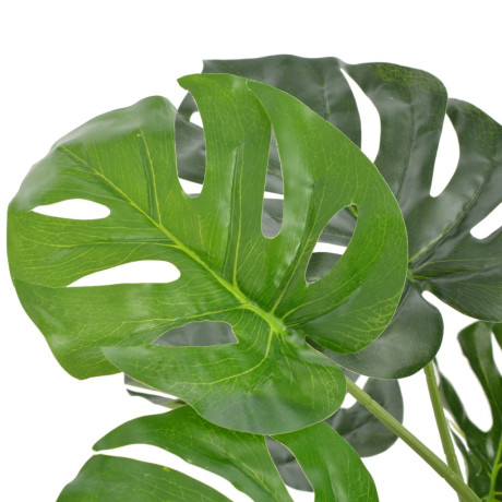 vidaXL Kunstplant met pot monstera 100 cm groen afbeelding2 - 1