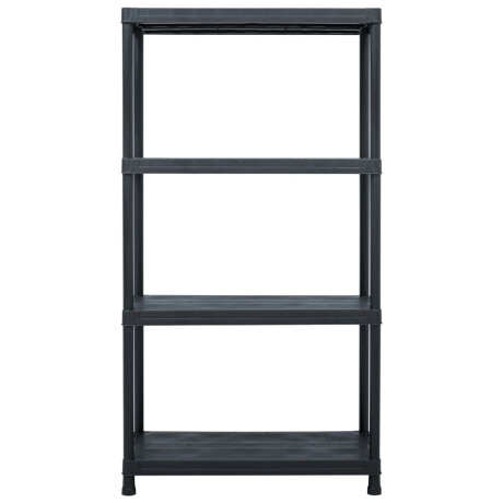 vidaXL Opbergrek 100 kg 60x30x138 cm kunststof zwart afbeelding2 - 1