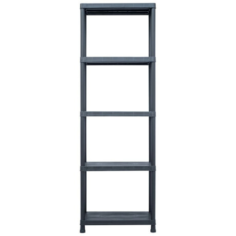 vidaXL Opbergrek 125 kg 60x30x180 cm kunststof zwart afbeelding2 - 1