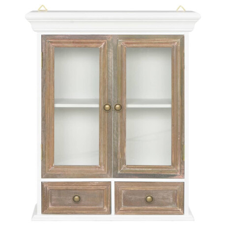 vidaXL Wandkast 49x22x59 cm bewerkt hout wit afbeelding2 - 1