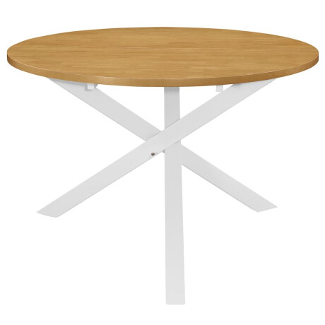 vidaXL Eettafel 120x75 cm MDF wit afbeelding2 - 1