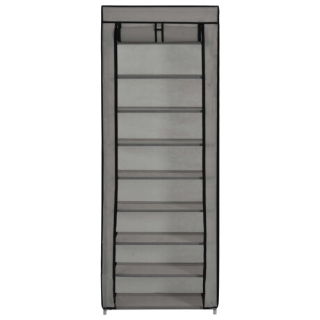 vidaXL Schoenenkast met hoes 57x29x162 cm stof grijs afbeelding2 - 1