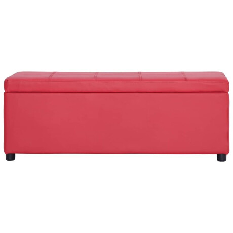 vidaXL Bankje met opbergvak 116 cm kunstleer rood afbeelding2 - 1