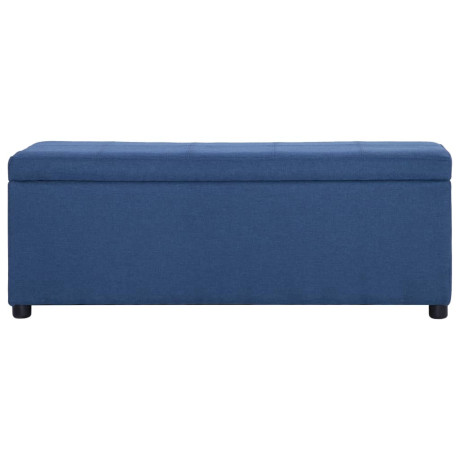 vidaXL Bankje met opbergvak 116 cm polyester blauw afbeelding2 - 1