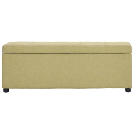 vidaXL Bankje met opbergvak 116 cm polyester groen afbeelding2 - 1