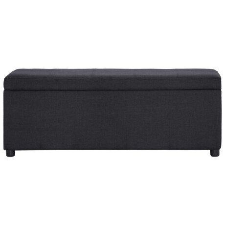 vidaXL Bankje met opbergvak 116 cm polyester zwart afbeelding2 - 1