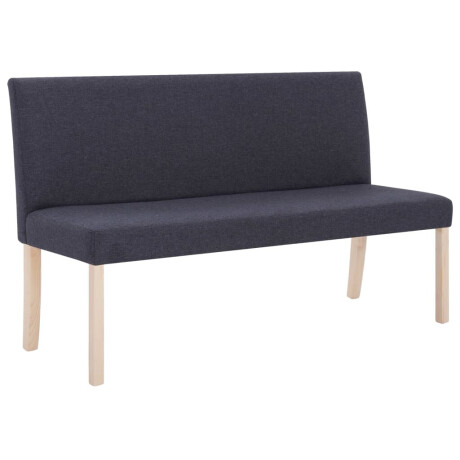 vidaXL Bankje 139,5 cm polyester donkergrijs afbeelding2 - 1