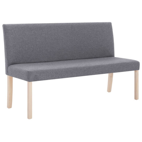 vidaXL Bankje 139,5 cm polyester lichtgrijs afbeelding2 - 1